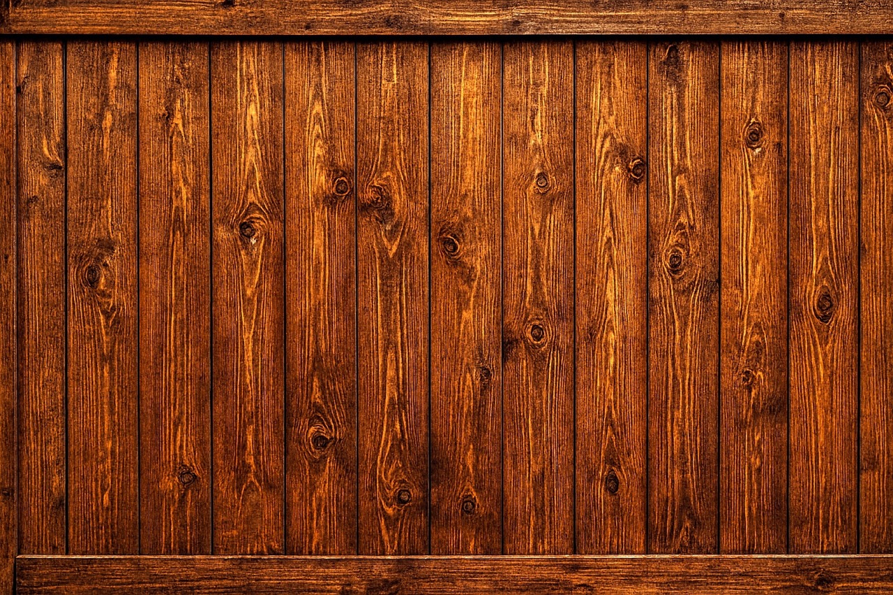 Beautiful stained wooden fence - Professional fence staining service